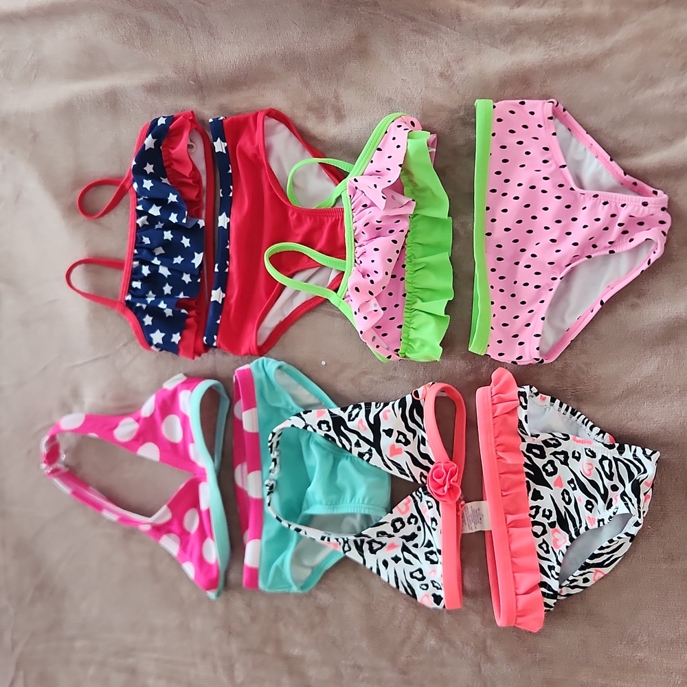 Lot of 2 Piece bathing suits baby 24 mo